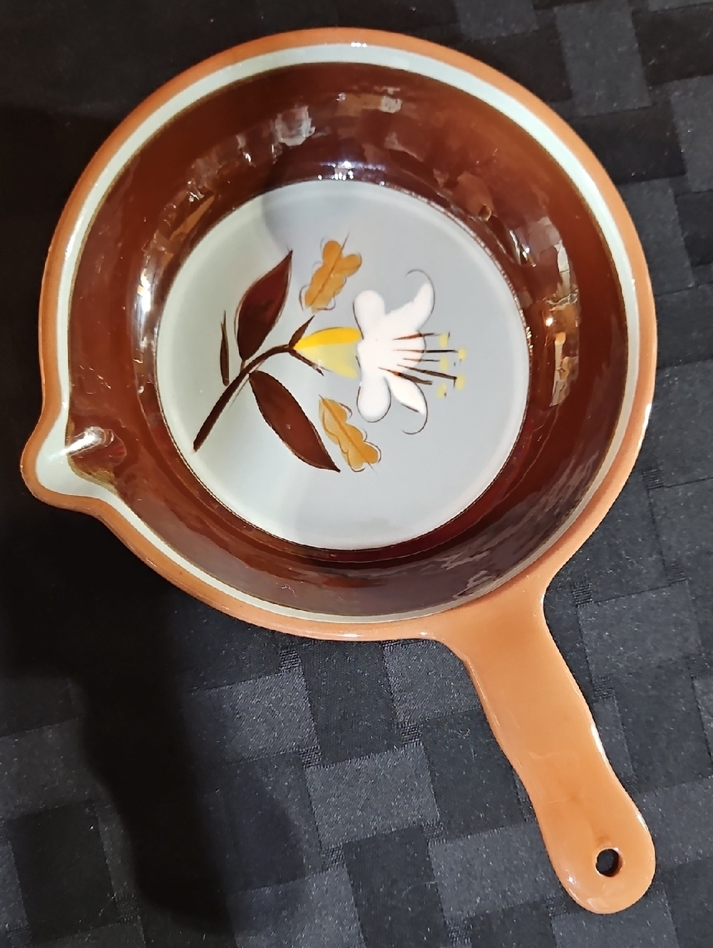 Stangl Pottery Golden Harvest Ovenproof Dish - Brown & Cream